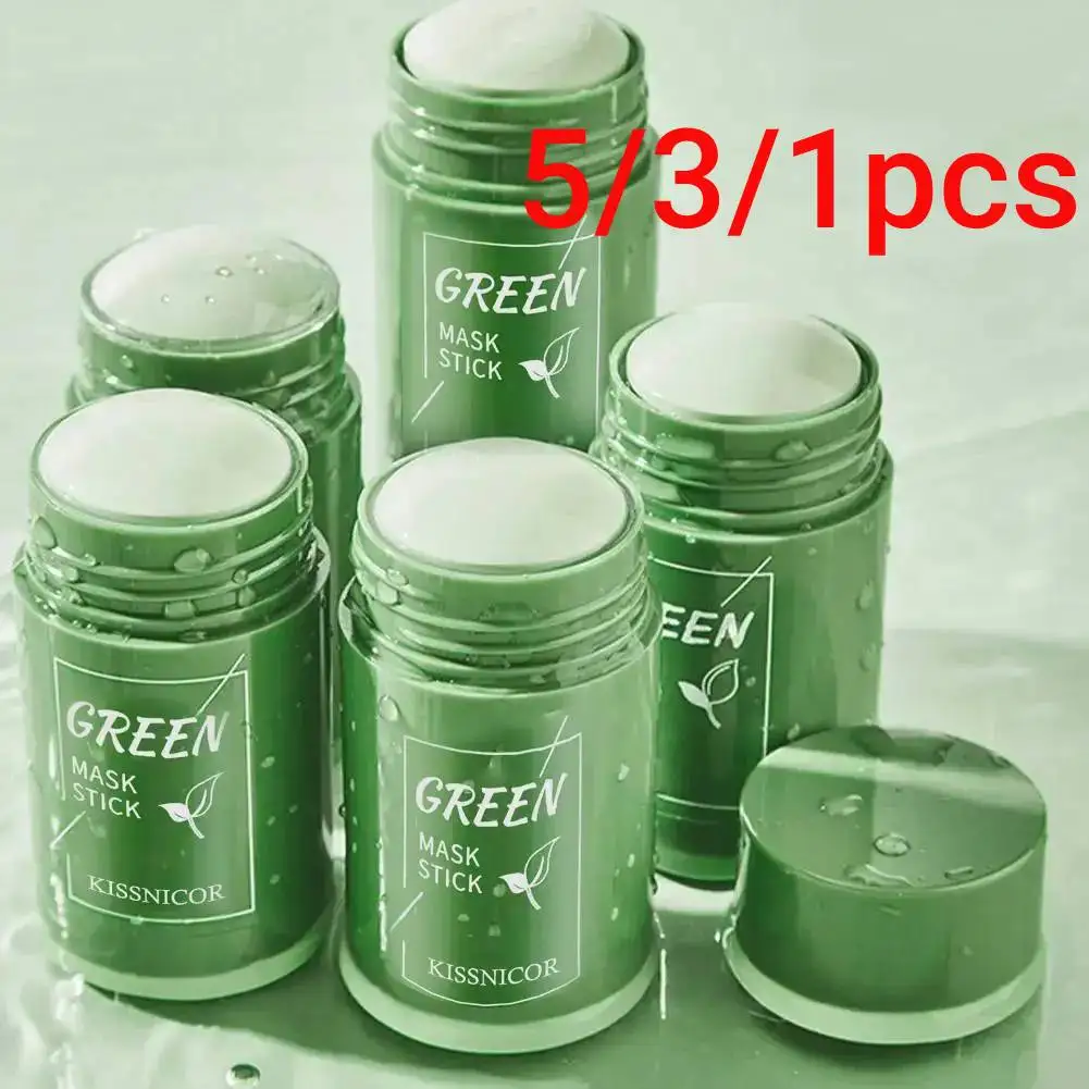 5/3/1PCS Green Tea Cleansing Face Cleans Pores Remove Acne Blackhead Oil Control Moisturizing Whitening Beauty