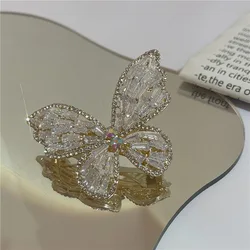 The New Alloy rhinestone Sweet bow-knot hairpin spring clip Zircon bangs clip side clip girl headdress Jaw Clips Hair Jewelry