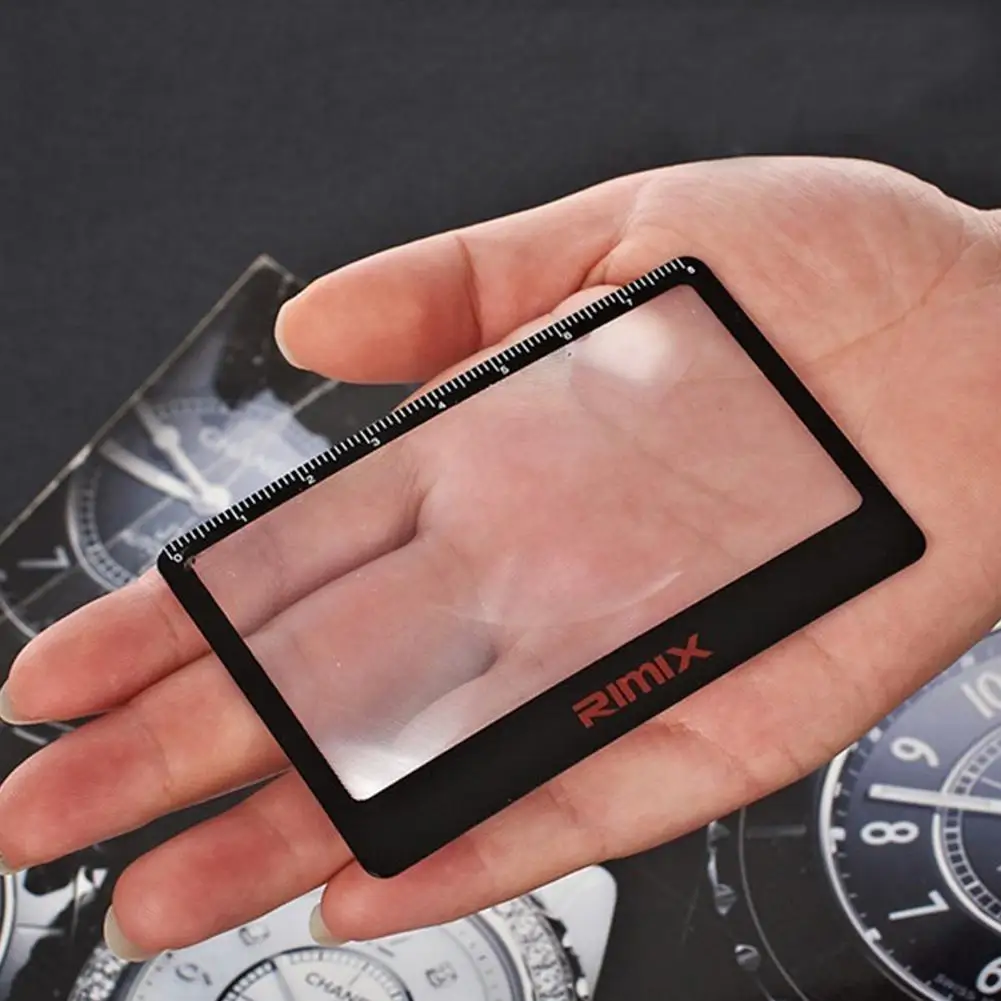 1pcs 3X Magnifier Magnification Magnifying Fresnel LENS Pocket Credit Card Size Transparent Magnifying Glass 8.5 x 5.5cm