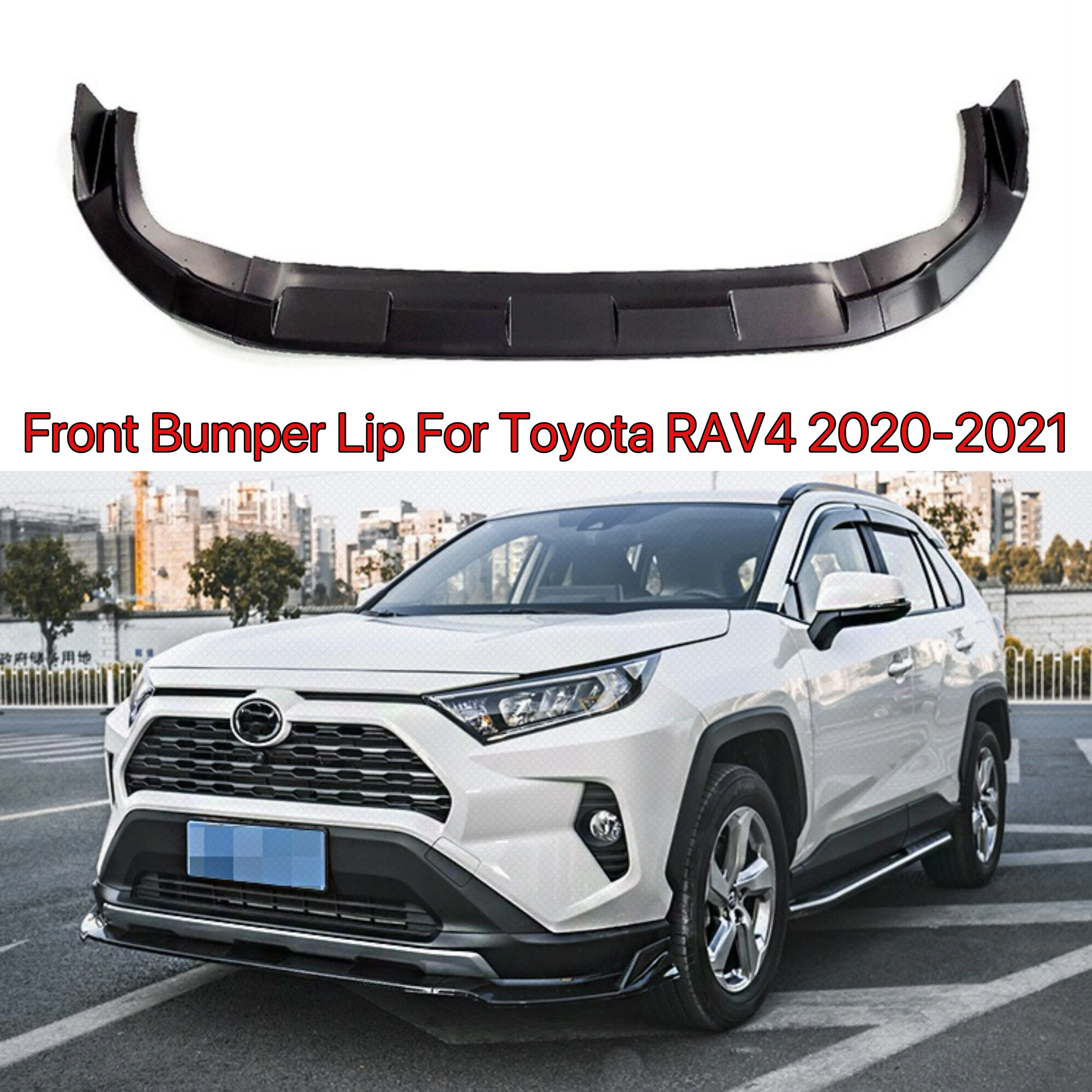 

Разветвитель губ для переднего бампера автомобиля Toyota RAV4 2020, аксессуар для внешнего автомобиля, аксессуар для украшения, спойлер, аксессуары для подбородка, запчасти