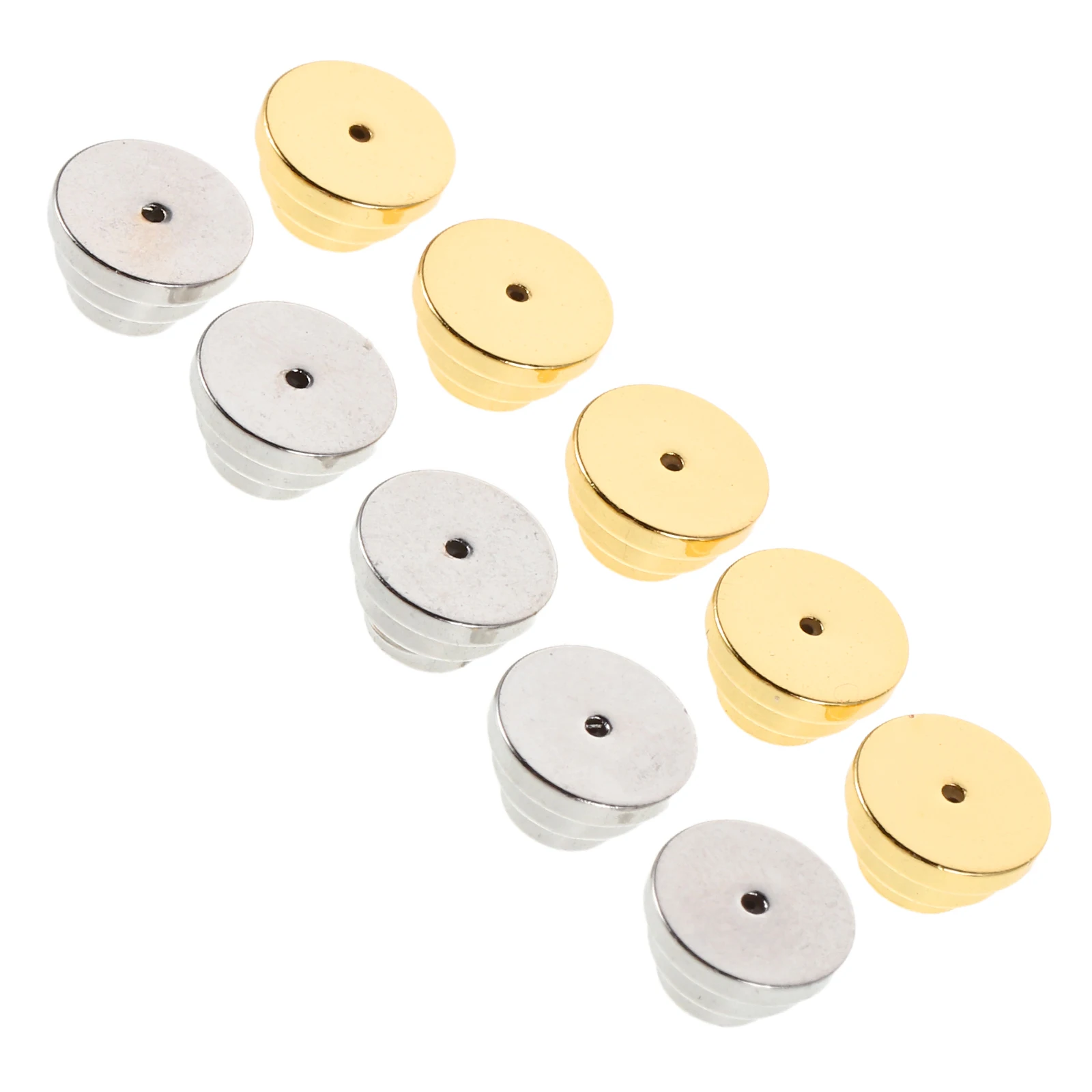 

10pcs 3-Tier Metal Earring Backs Lifter Supports Droopy Earlobe Secure Comfortable Locking Butterfly Discs Retainers For Heavy