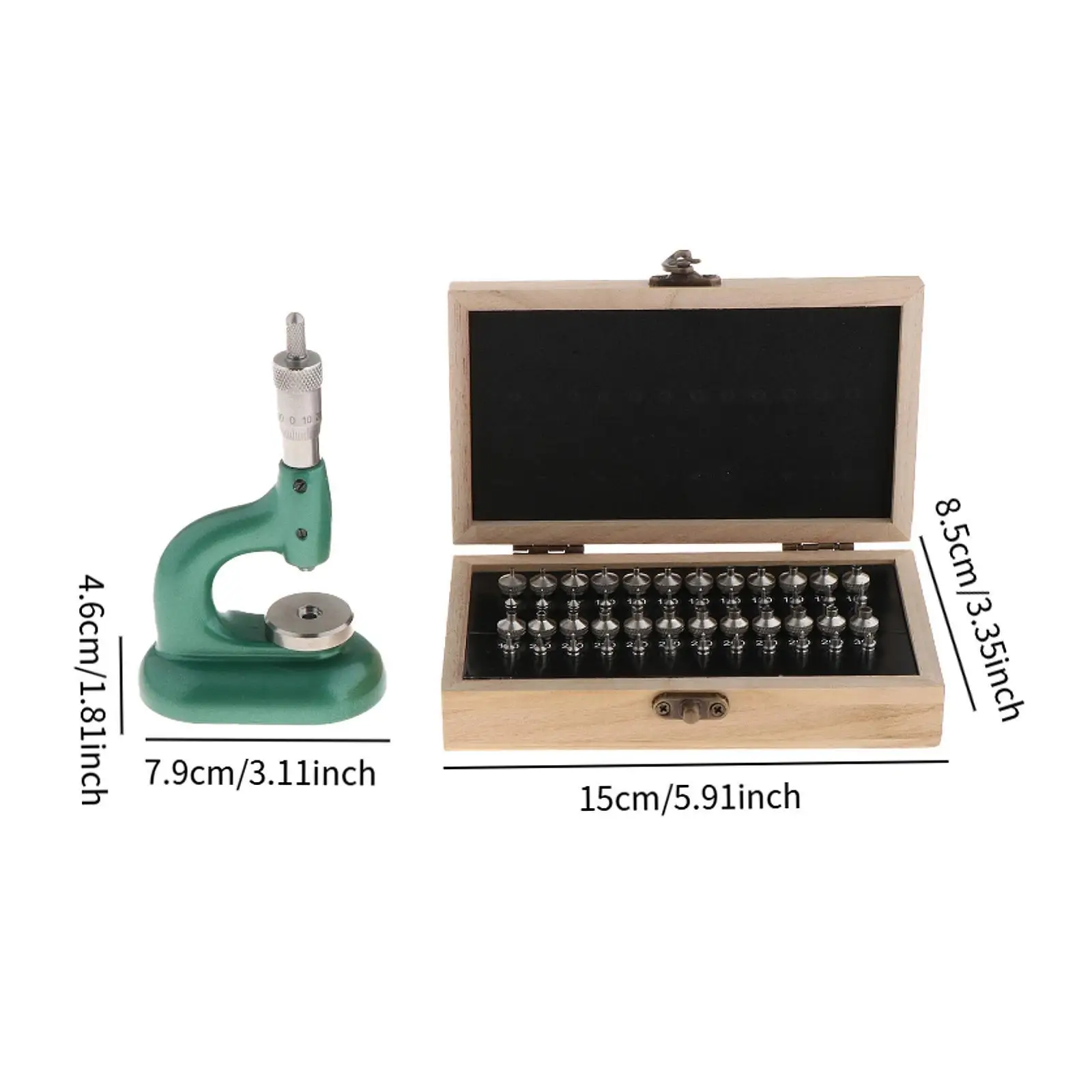 

48 Pieces Watch Repair Tools Set Professionals Gemstone Installation with Micrometric Screw with Dies Watchmaker Jewelling Tool