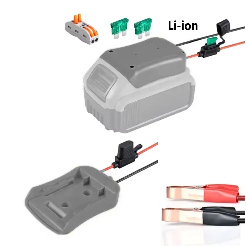 

Перемычки, пусковой адаптер для Makita/Dewalt/Milwaukee, 18 В, литий-ионный аккумулятор, автомобильный адаптер с использованием инструмента, автоматические усиливающие кабели с предохранителем