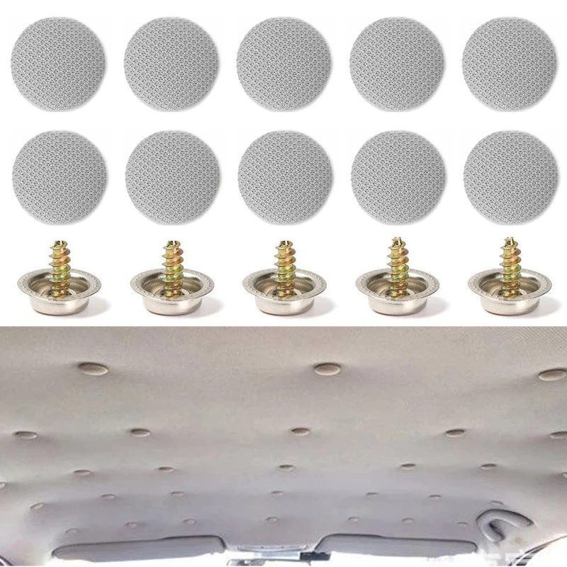 60Pcs/Set Car Roof Fasteners Auto Roof Ceiling Cloth Fall Off Repair Buckle Fixed Buckles Automobile Interior Accessories