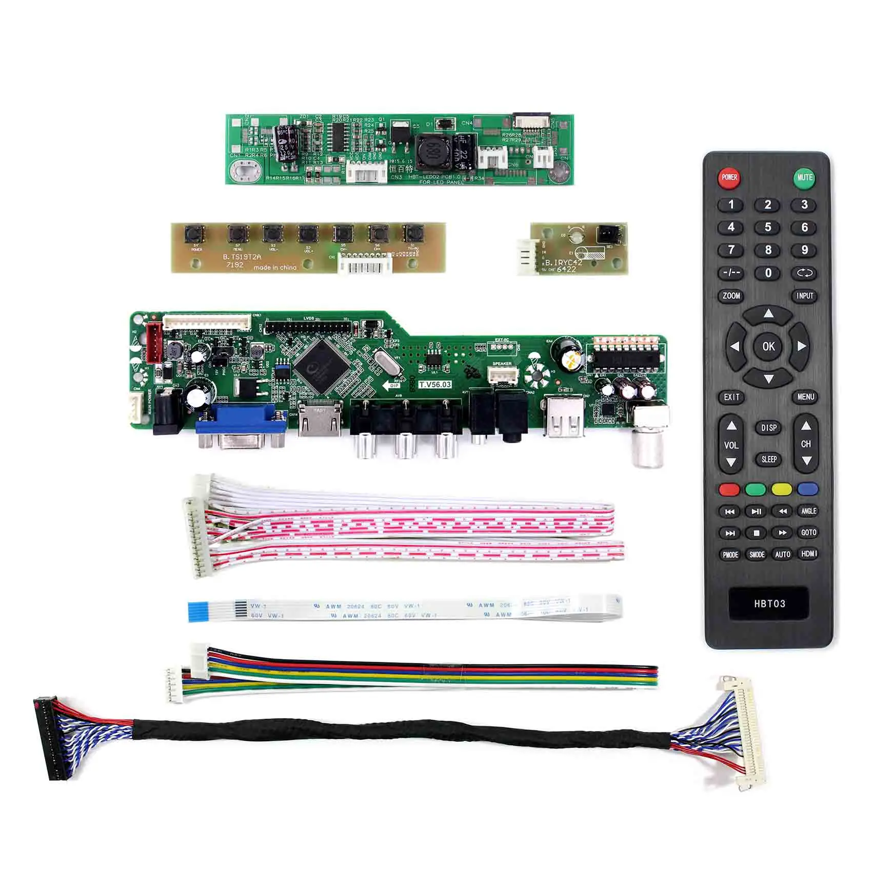 HDM I VGA AV USB LCD Controller Board For LM230WF3 SLB2 LM215WF3 SLC1 LCD Pane