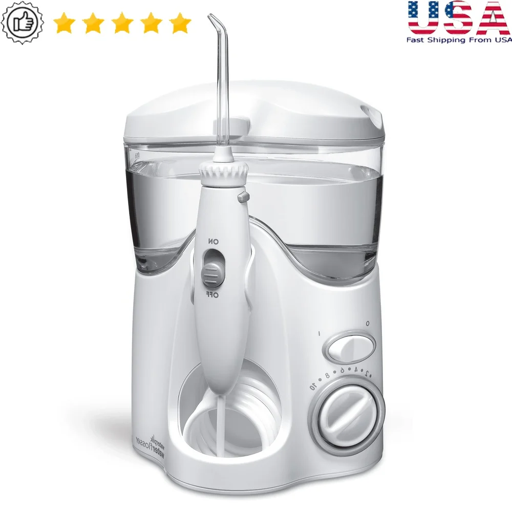 

Ultra Water Flosser 10, настройки давления, 6 насадок, устройство для ухода за полостью рта ADA, брекеты, имплантаты, короны, мосты, пародонтальное здоровье