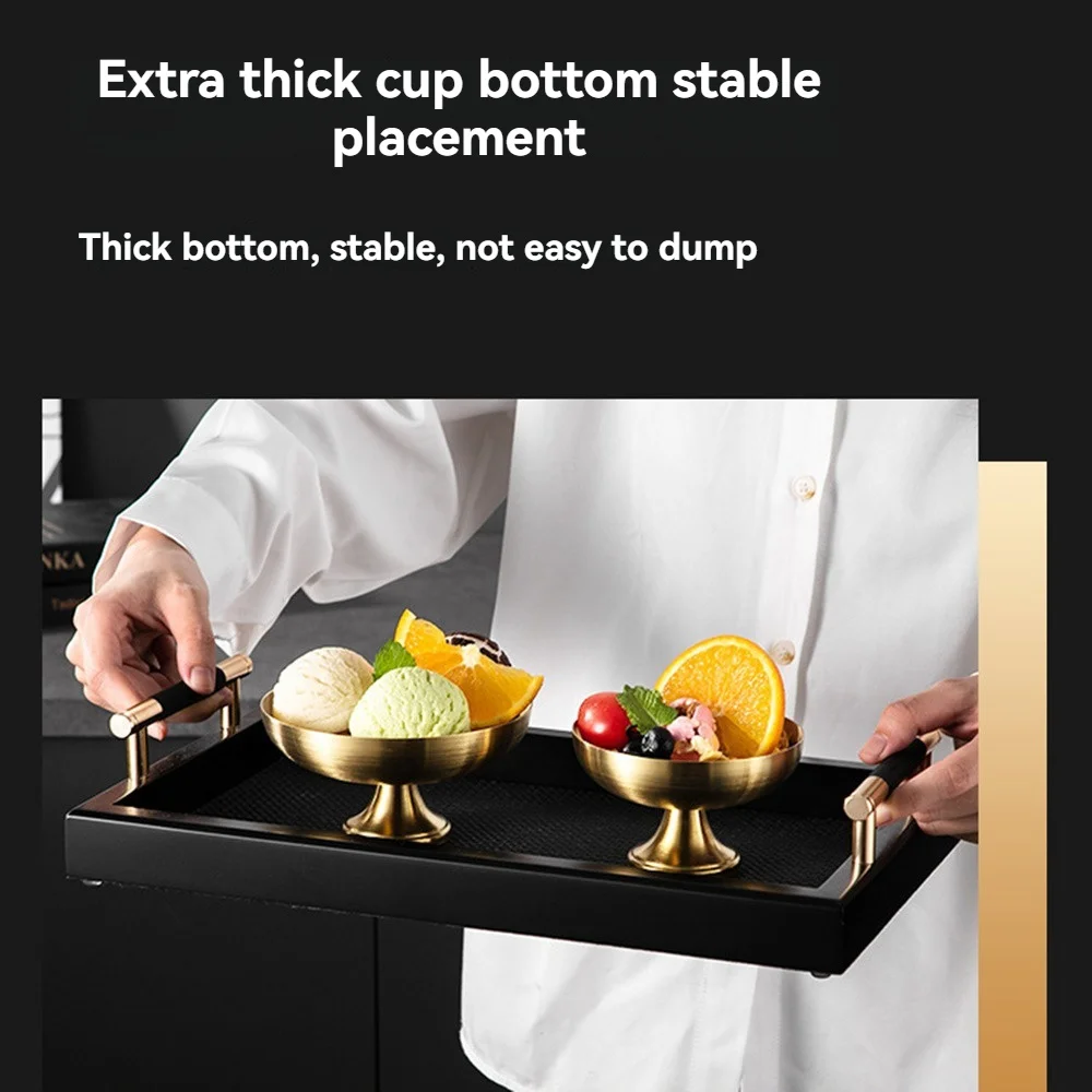 ชามไอศกรีมสแตนเลส เหมาะสำหรับน้ำผลไม้และของหวาน เหมาะสำหรับของว่างในงานปาร์ตี้ จานเสิร์ฟพุดดิ้งผลไม้ในวันหยุด