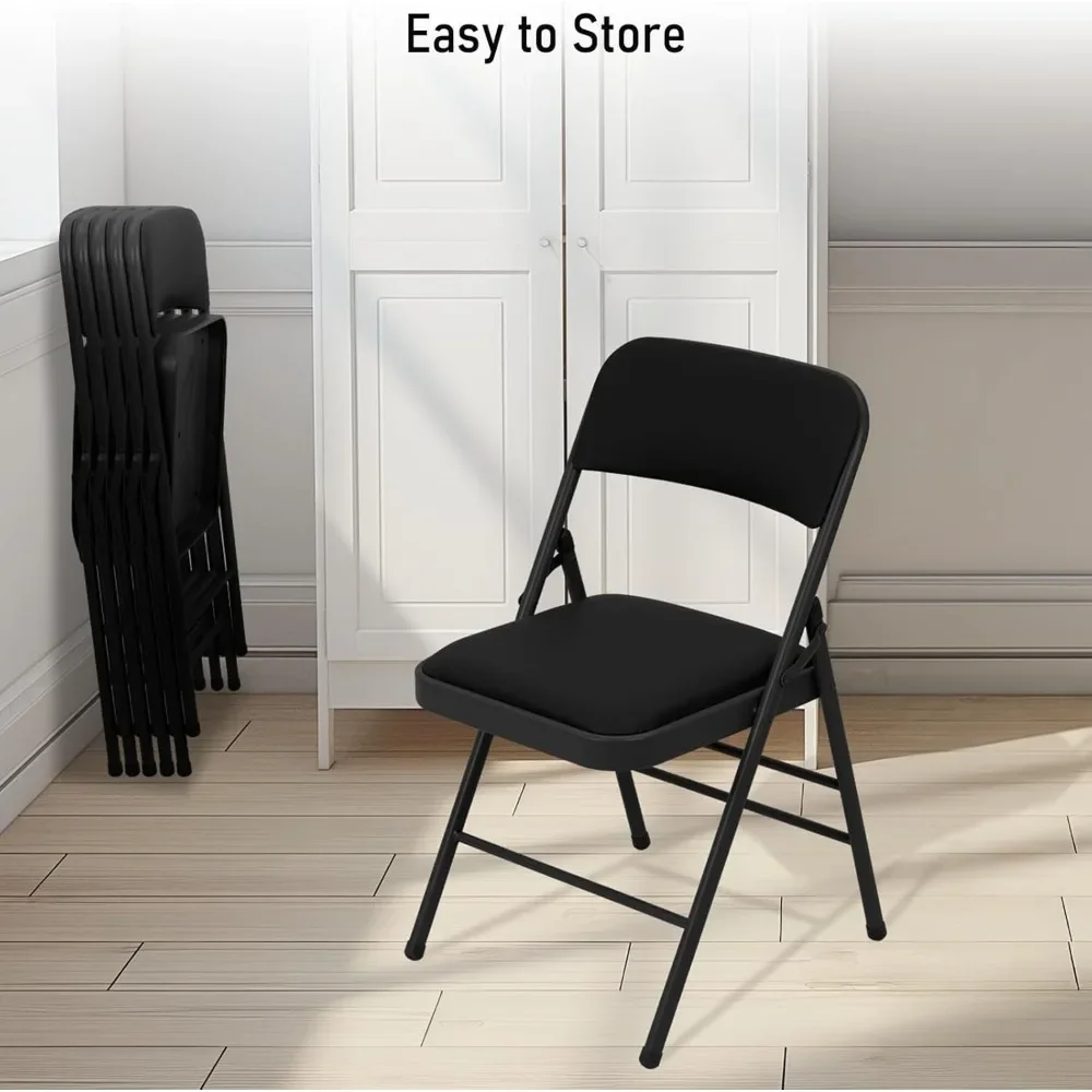 

24-Pack Folding Chairs with Padded Cushions – Stackable Steel Frame Dining Set, Portable for Indoor & Outdoor Use, Banquet