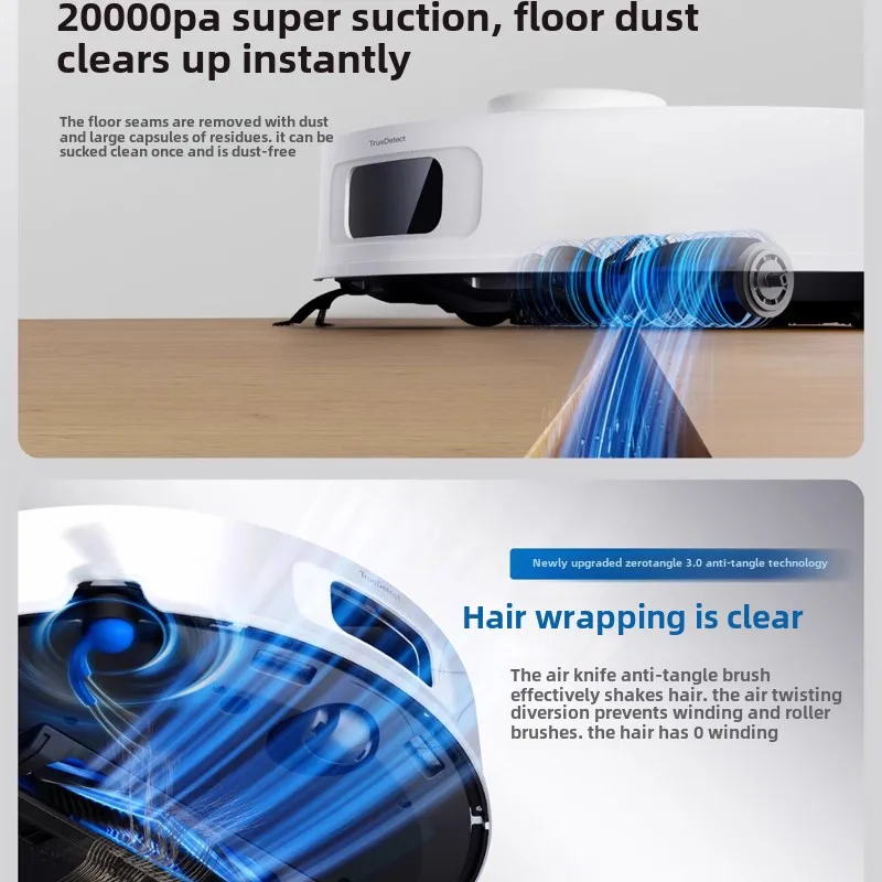 Ecovacs N50 Robot Vacuum Cleaner 20000Pa Strong Suction 3-in-1 Smart Sweeping Mopping Washing Fully Automatic Cleaning Robot