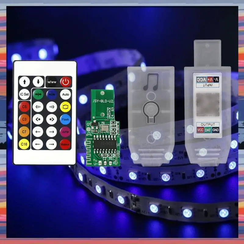 AC18(Guaranteed) Music LED Controller Colorful Leather Light String Controller 24 Keys Versatile & Efficient