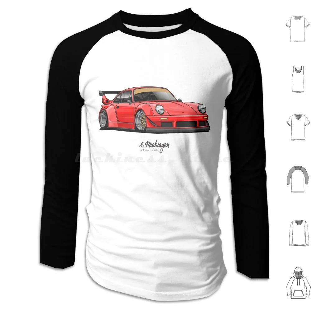 

Rwb ( Red ) Hoodies Long Sleeve Cars Automotive Automobile Stance Sportcar Japan Drift Legend Supercar Supercars