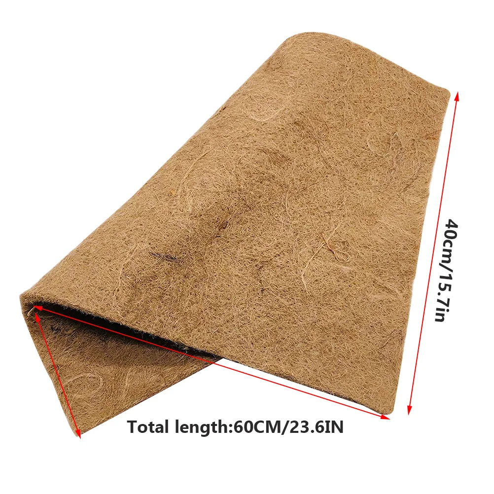 1 Roll Fiber Mat For Composting Replacement Coconuts Coir Fiber Liner Biodegradable Coir Liner Garden Planting Pad Reptile Mat
