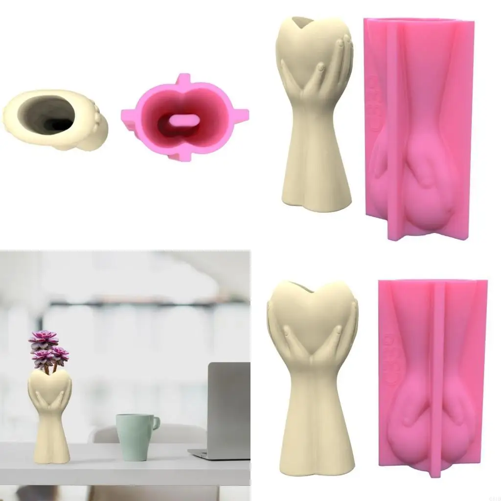  Succulents Flower Pot Resin Silicone Mold DIY Garden Concrete Flowerpot Mould