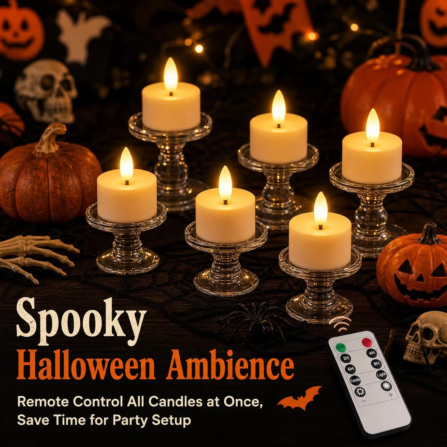 6/8Pcs LED Tea Light Candles 4 Timer Modes Rechargeable Flameless Candles Home Decor Flickering Electronic Candle Lamp