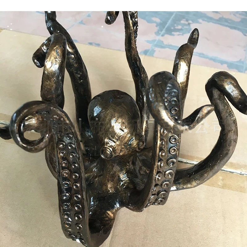 Octopus Marine Creatures Sculpture Cup Holder Storage Rack Desk Decoration Artwork Ornaments Statue Resin Crafts