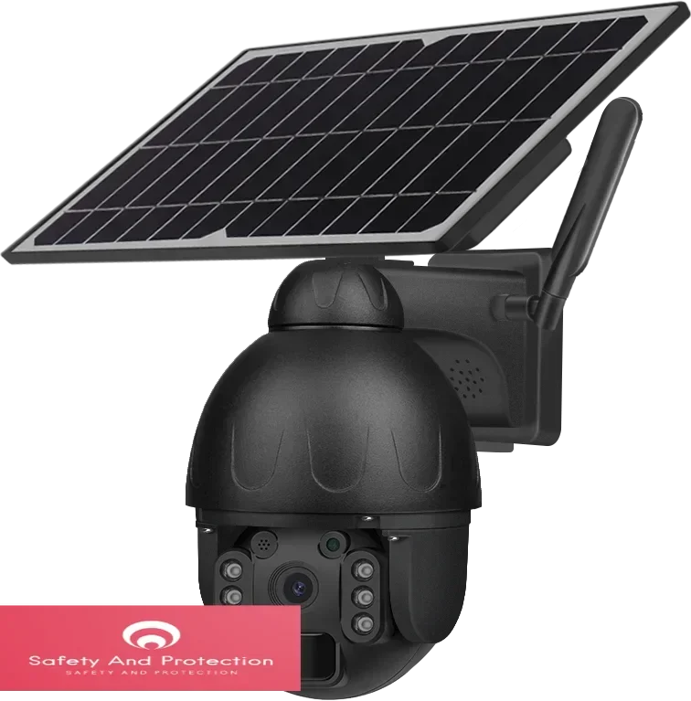 SECTEC Patent Metal 4Mp 4G GSM Solar Camera Outdoor Security Ptz Solar Battery Backup Tuya Security Cam On 4MP Solar CCTV Camera