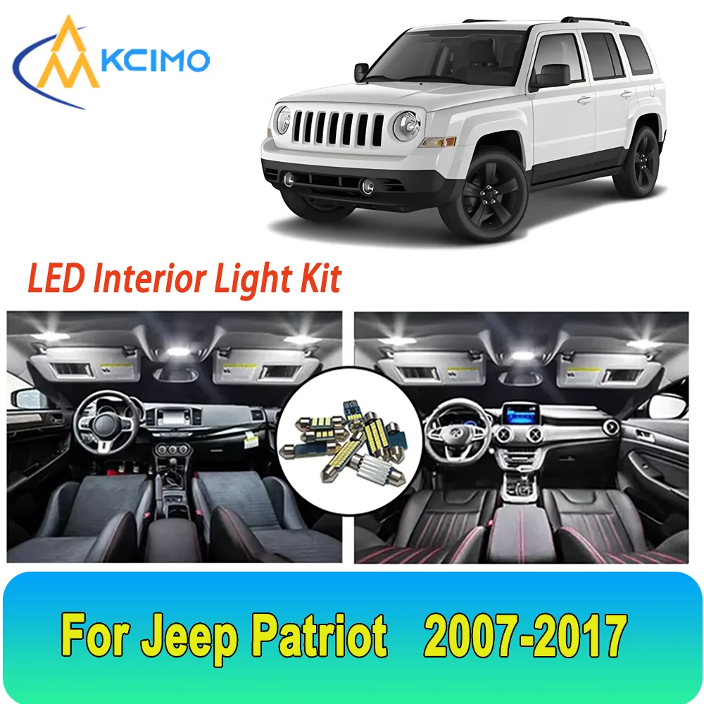 

New Light Bulb For Jeep Patriot (2007-2017) Premium Bright LED Interior Dome Map Trunk Light Kit Car Led Lamps Canbus New Lamps