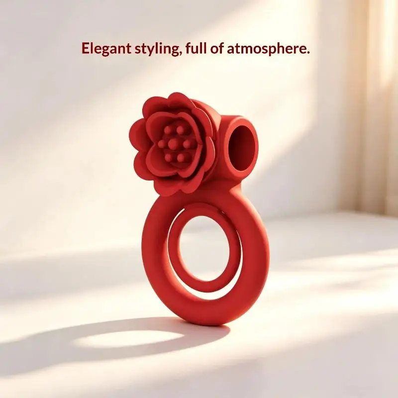 1Pcs Pleasure Cock Rings Rose Penis Ring Sex Toy For Man G Spot Stimulator Adult Couples Goods view 4