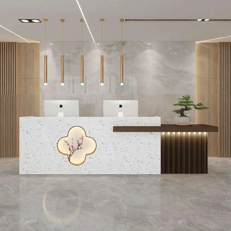 

Indoor Counter Reception Desk Stylish White Luxury Front Reception Desk Design Modern Office Mueble De Recepción Hotel Furniture