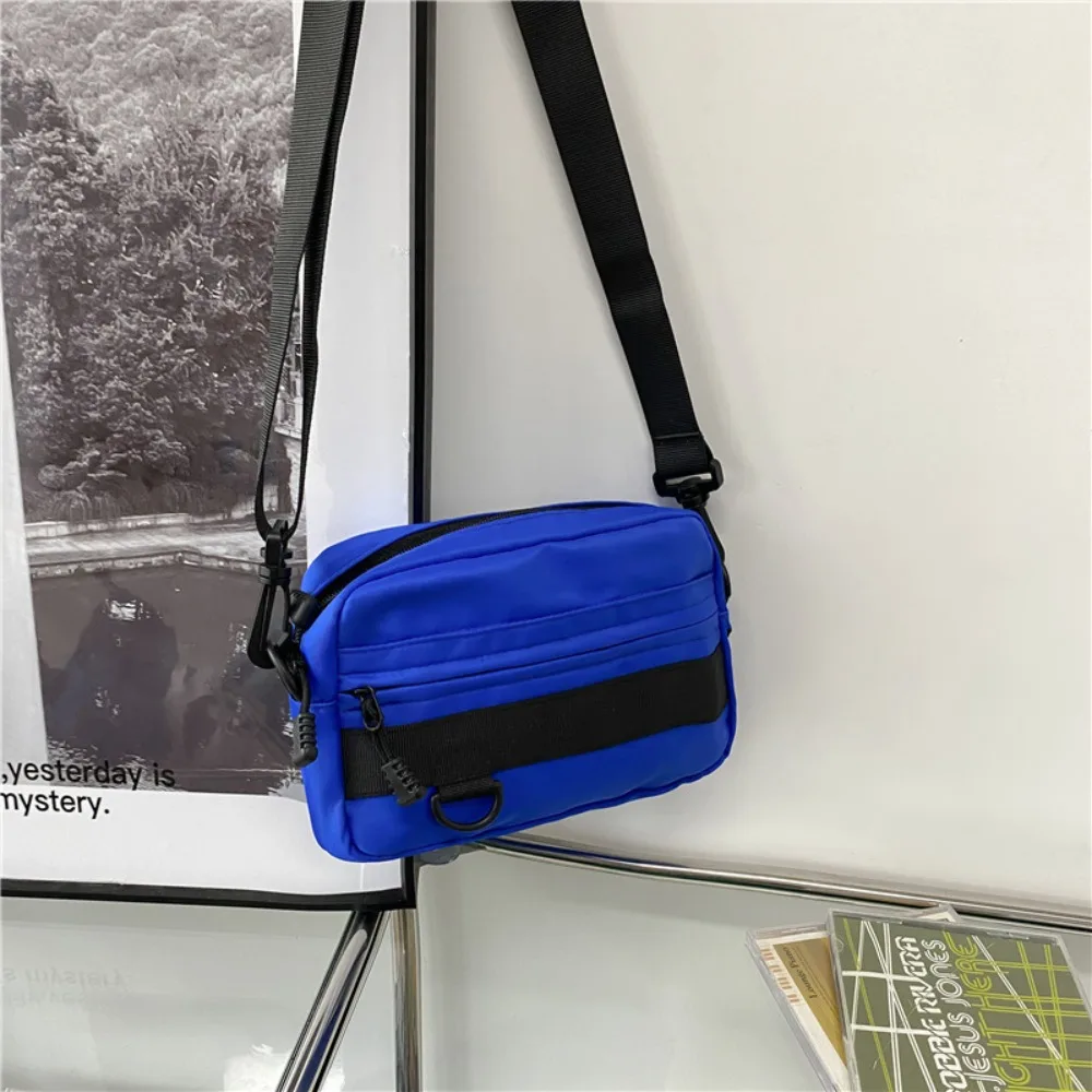 Bolsas tiracolo casuais masculinas, bolsa para celular esportiva, monocromática, leve, portátil, estilo japonês, quadrada, bolsa mensageiro de nylon, diária