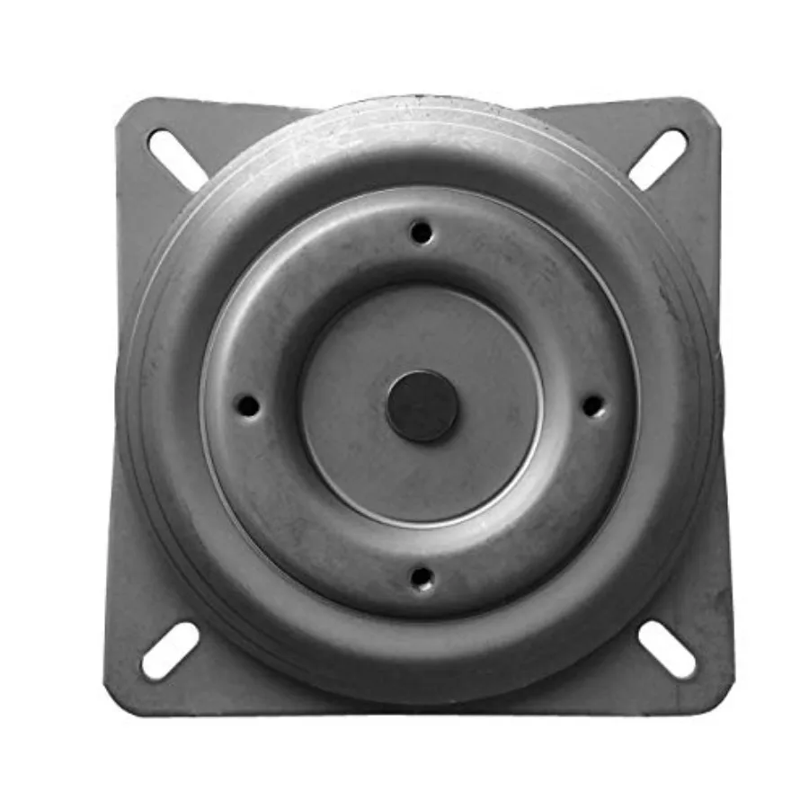

Replacement Bar Stool Swivel - 6.75" Square w/Round Bottom Plate - Pitched/Angled Profile - Made in The USA -