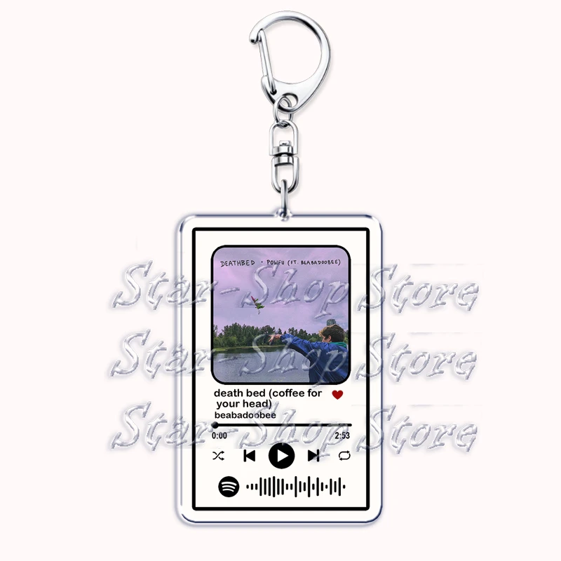 Hot New Singer Music Keychains for Women Bag Accessories Loveworm Patched Up Beatopia Songs Playlist Keying Jewelry Fans Gifts