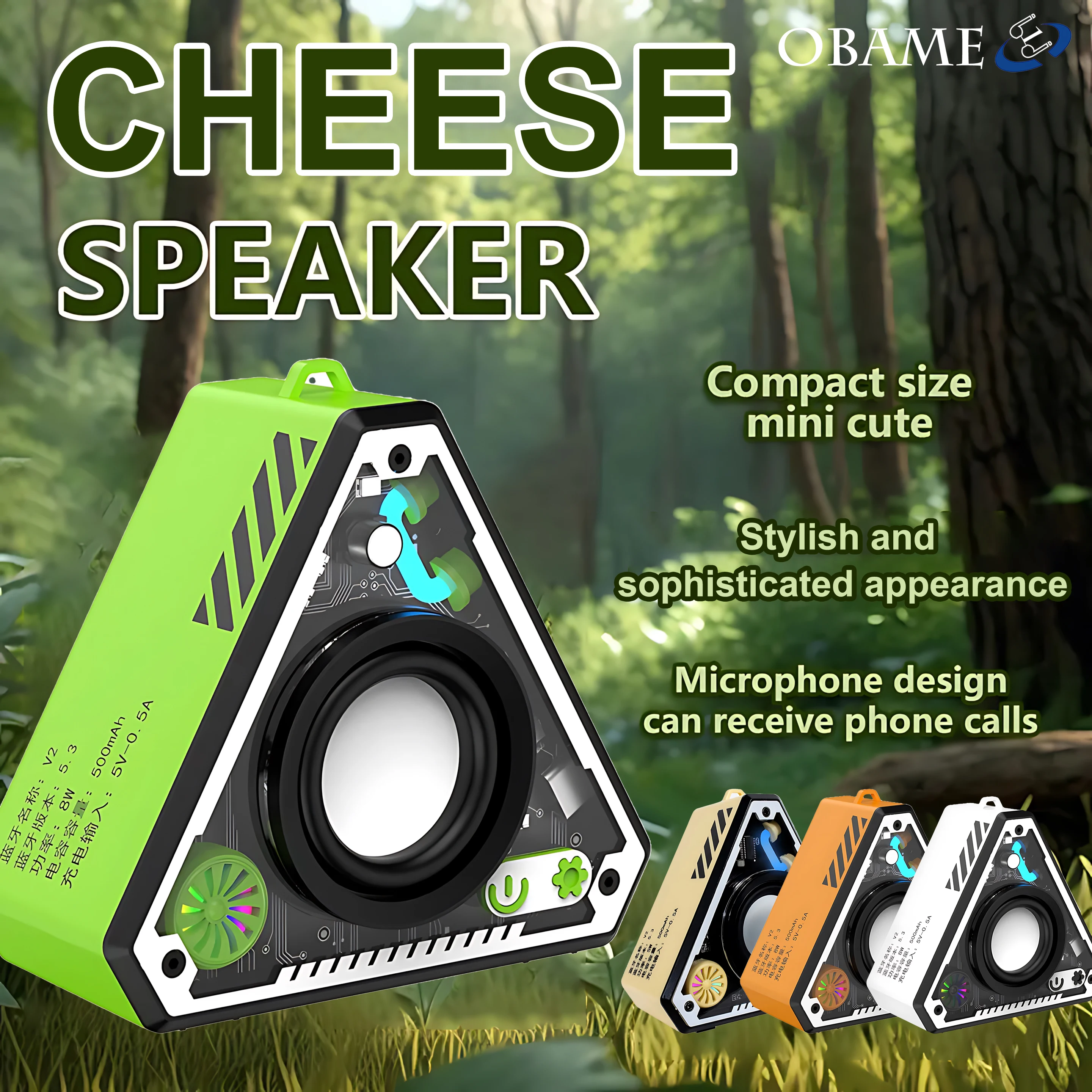 New Mini Cool Mecha Bluetooth Speaker Subwoofer HiFi Surround Sound Outdoor Home Portable Sports Wireless Speaker Music Player