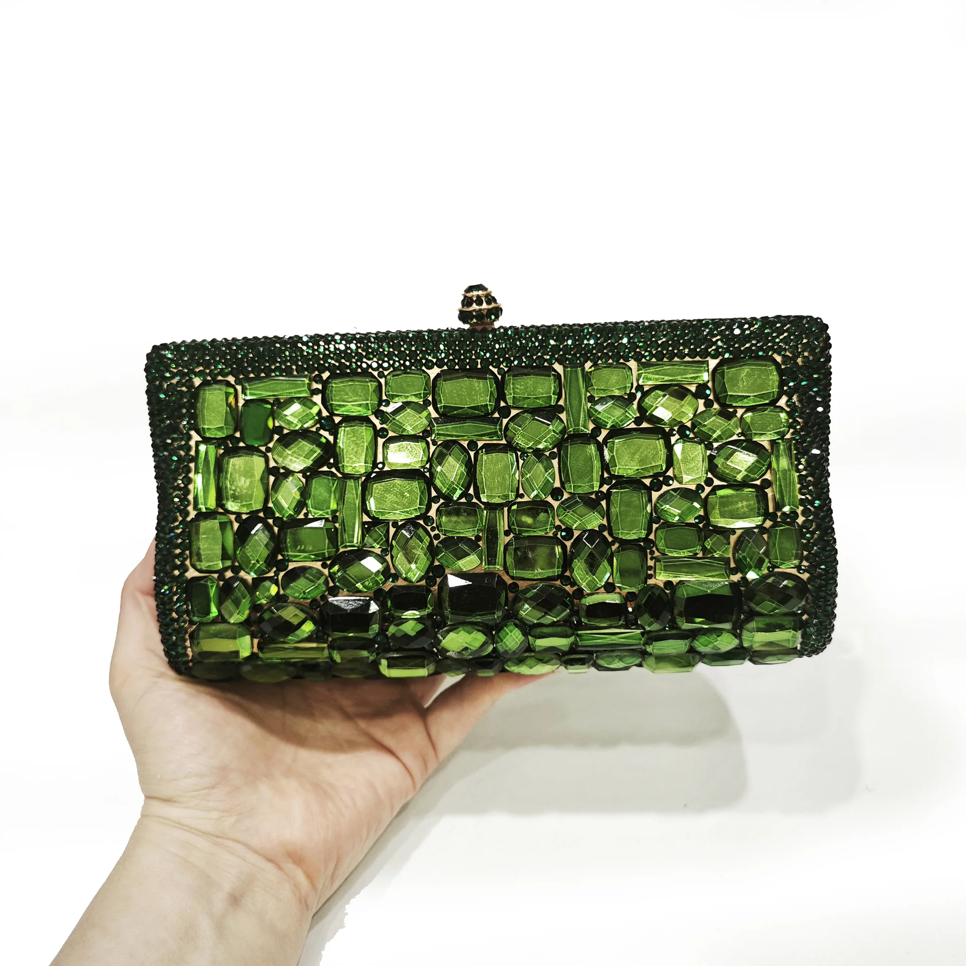 

XIYUAN женский кристалл для ужина, вечерний клатч, новый стиль, синяя стеклянная сумка, вечерняя сумка с зеленым камнем, свадебный кошелек