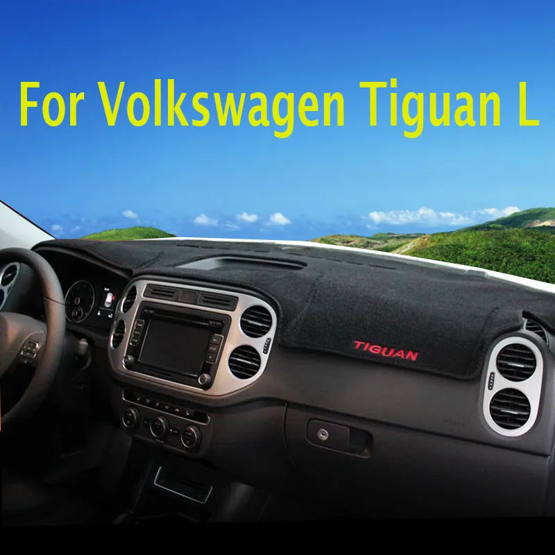 

Крышка приборной панели автомобиля, коврик для приборной панели для Volkswagen Tiguan/Tiguan L, солнцезащитный козырек, избегайте света, нескользящая накладка на руль, аксессуары