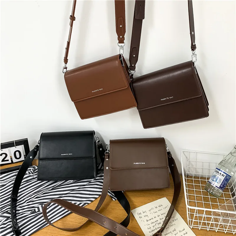 Pu Solid Color Hasp Zipper Partition Shoulder Bags 2024 Versatile Casual Ladies Bag Bolsos De Señora Bolsas De Hombro