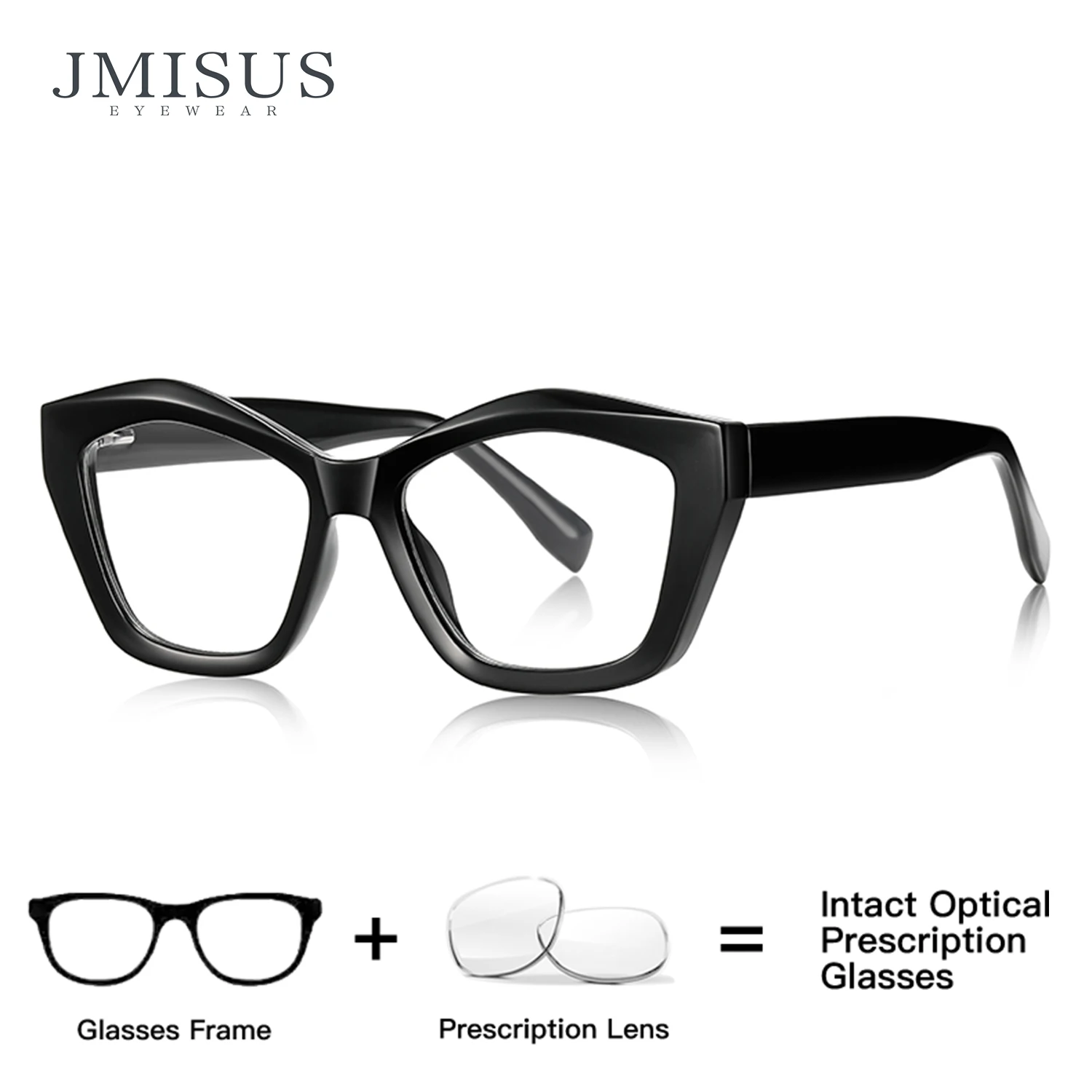 

Очки JMISUS итальянского дизайна, квадратные, с диоптриями, для женщин, ручной работы, из ацетата, с геометрической оправой, прогрессивные оптические очки