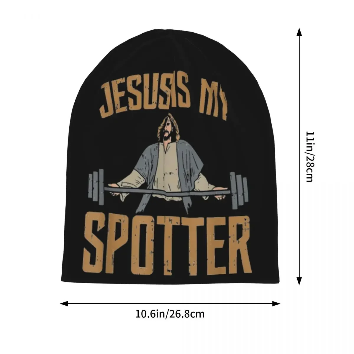 Men Women Jesus Is My Spotter Slouchy Beanies Accessories Parody Jesus Bonnet Knitting Hat New Arrival Warm Hats Best Gifts Idea