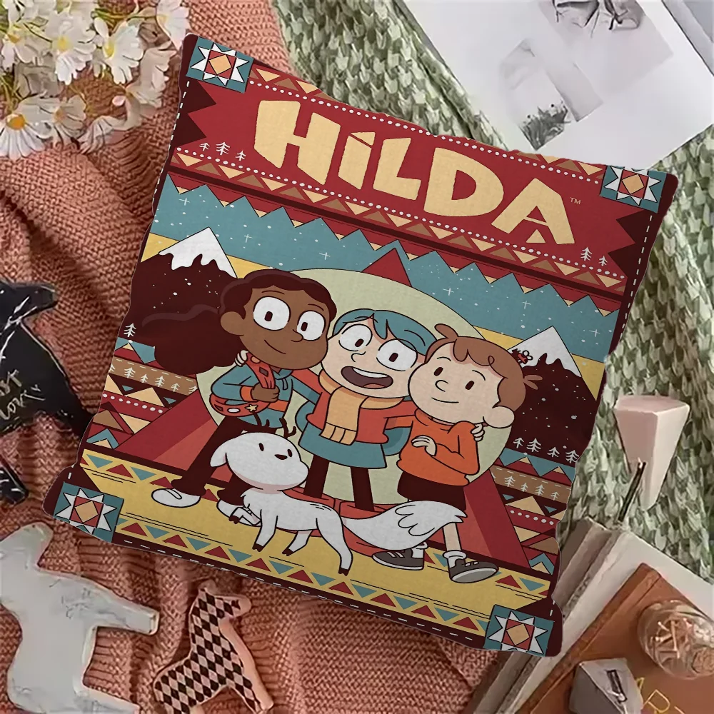 Animated TV Series H-Hilda Pillow Cushion Cover Pillowcase Living Room Sofa Home Decor Customized #4