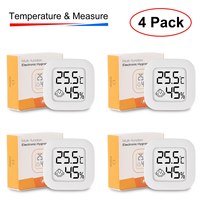 4pcs Digital Thermometer Hygrometer Indoor Mini Temperature LCD Electronic Monitor Hygrometer Outdoor Room Baby