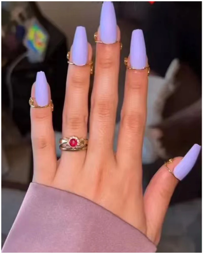 10 Pieces Sets Thin Nail Rings for Ladys Daily Fingertip Protective Cover Trendy Ring Jewelry Gift to Girlfriend Manicure