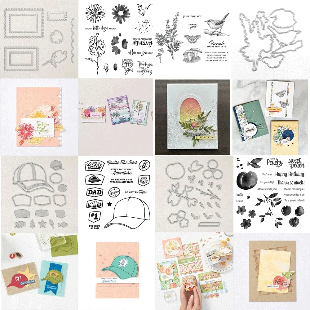 

Hats Off Stamp and Cutting Dies Set For DIY Scrapbooking Decoration Paper Craft Album Card Making