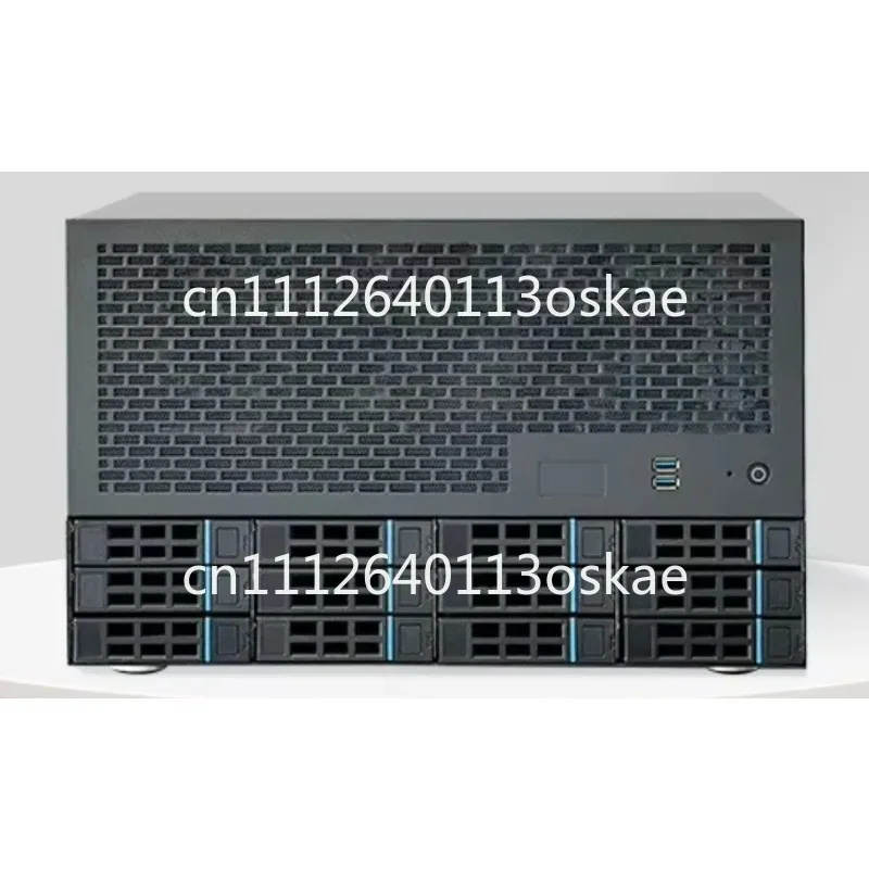 12-Disk NAS Server Chassis with ATX Main Board And Power Supply - 8 Full-Height Slots Enterprise Home All-In-One (AIO) Server