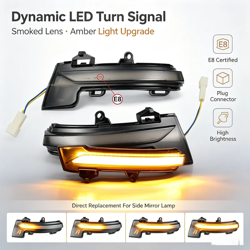 Running water light For Skoda New Octavia MK3 5E Volkswagen T-ROC Dynamic LED rearview mirror turn signal.signal lamp assembly