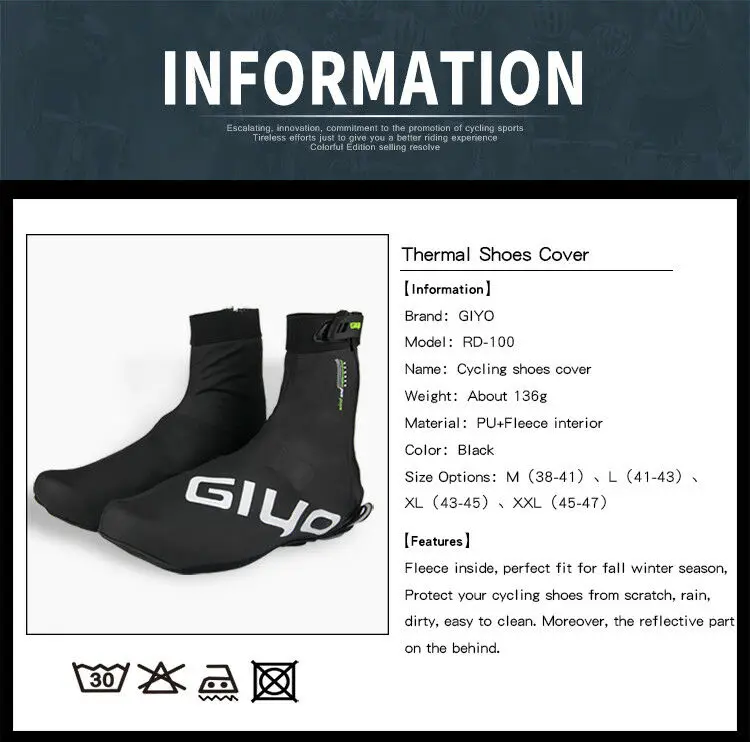 GIYO Winter Cycling Shoe Covers Racing Cycling shoes Waterproof Shoe Covers