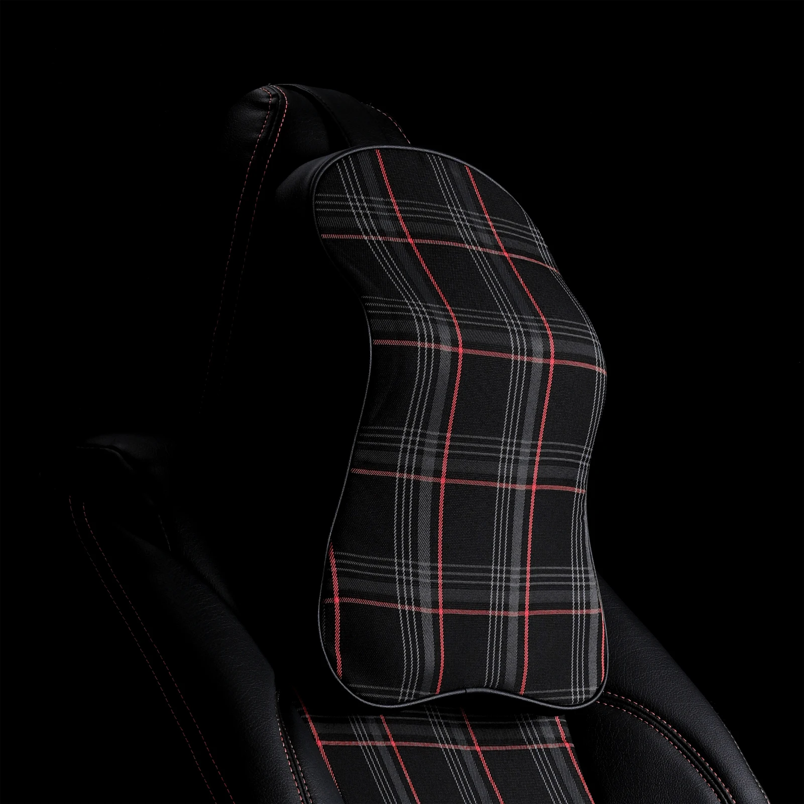 Car Seat Supports Headrest Neck Rest Waist Pillow Interior Accessories with VW MK7 GTD GTE GTI Tartan Fabric Justinplacek