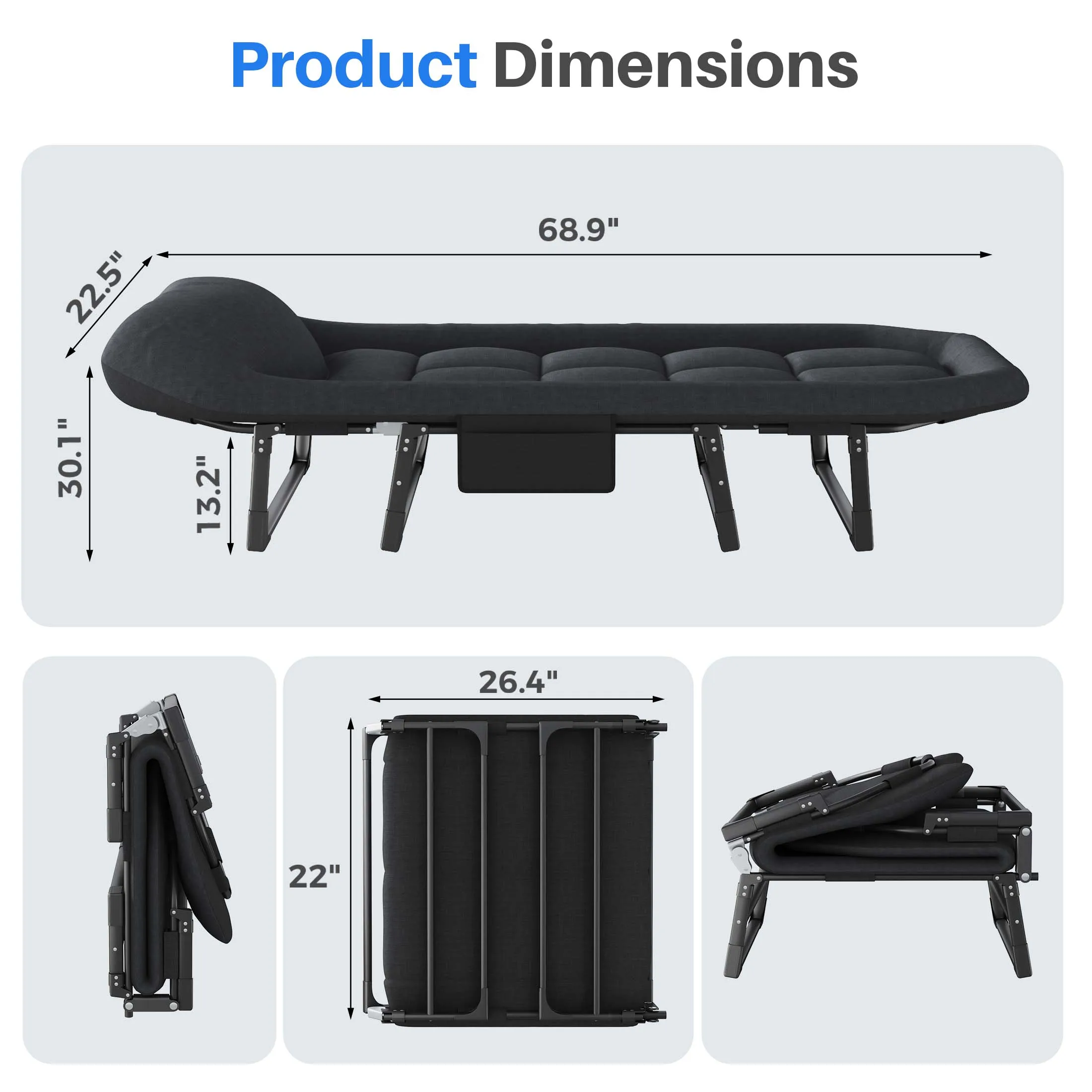 camping cot with mattress padding