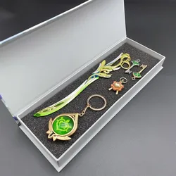 Anime Genshin Impact Figure Weapon Keychain  Alhaitham Sword Prop Little Lion Toy Gift Boxs Packaging Vision Metal key Ring
