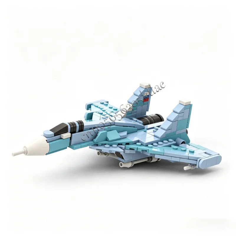 311 Parts MOC Battle Series Twin Engine Air Superiority Fighter Building Model Custom Technology Creative Assembly Kid Toy Gift - view 3