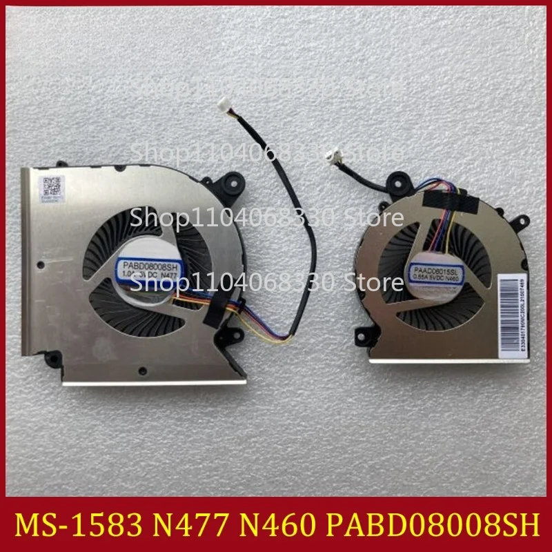 

MS-1583 N477 N460 PABD08008SH FOR MSI GF66 GF76 GL66 CPU Graphics Cooling Fan