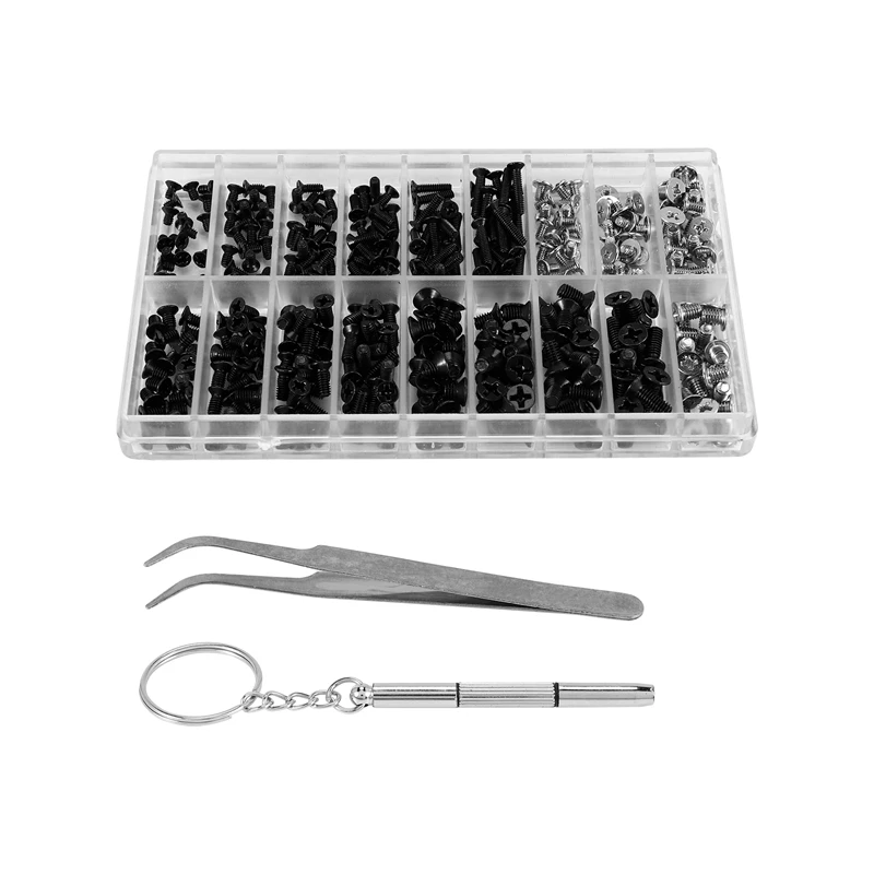 355Pcs PC Screws Assorted Set M2 M3 M2.5 Computer Screws HDD M.2 SSD Screws For Universal Laptop PC Computer Repair