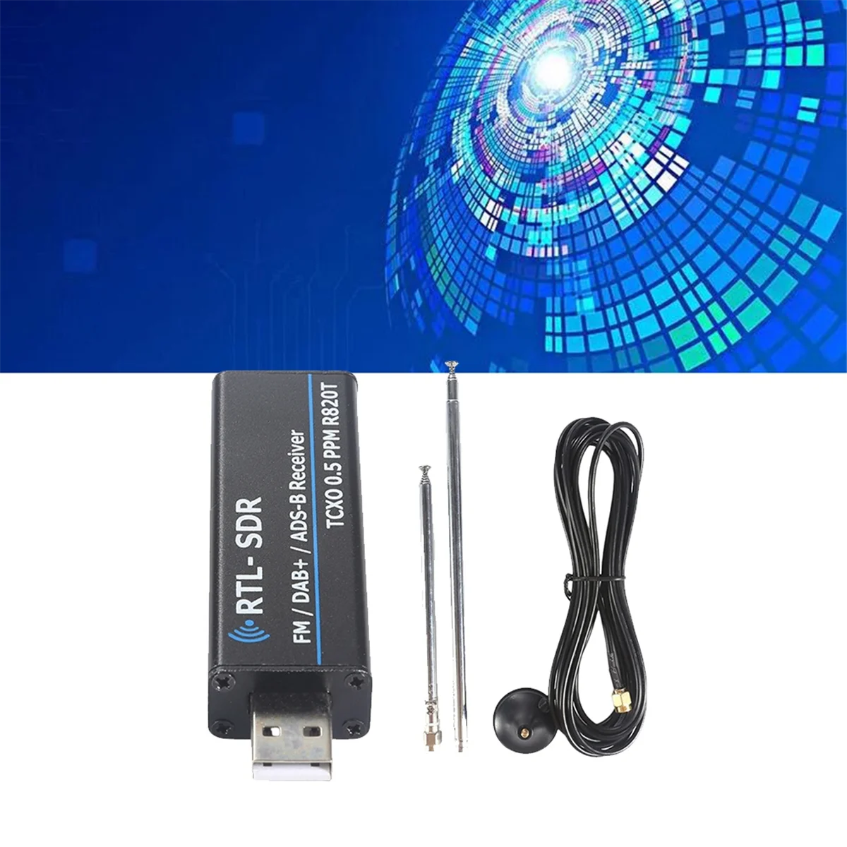 Shortwave Radio Air Band Receiver RTL SDR Receiver USB RTL-SDR Multi-Function Convenient Receiver