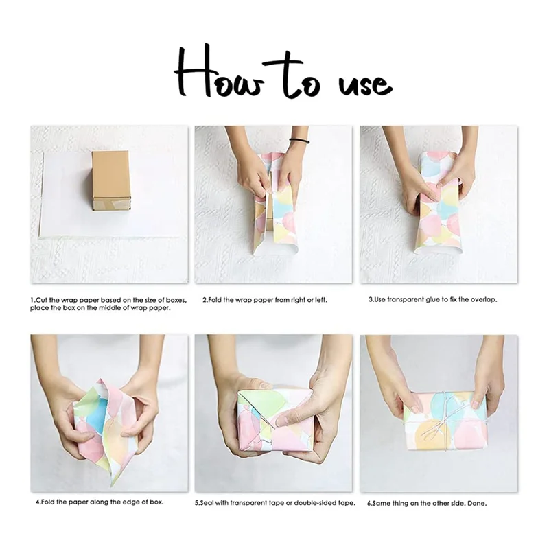 EDT-3X ورق تغليف عيد ميلاد قوس قزح، هدية للأطفال قابلة لإعادة التدوير لعيد الميلاد للنساء والفتيات والأولاد، لجميع مناسبات تزيين الهدايا