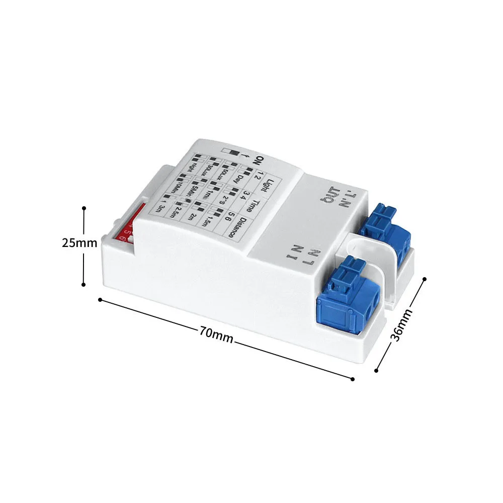 5.8 جيجا هرتز الميكروويف رادار مفتاح مستشعر التيار المتناوب 220 فولت الوقت قابل للتعديل كاشف حركة الجسم تأخير التتابع التبديل مصباح ليد الاستشعار #3
