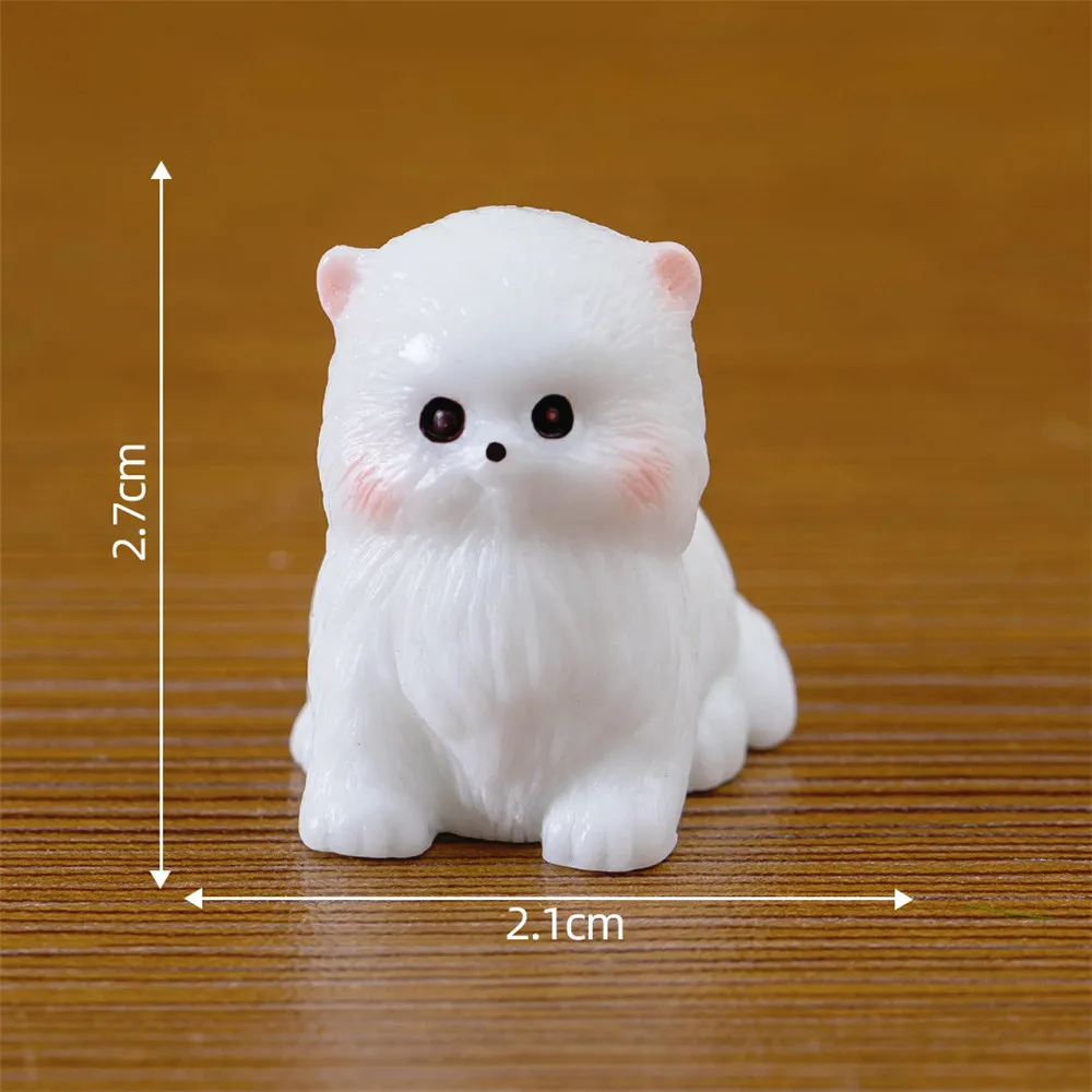 Micro Mini Dog Miniatures Figurines Resin Dog Ornament Doll Gifts For Kid Toys Desktop Model DIY Home Decoration Accessories