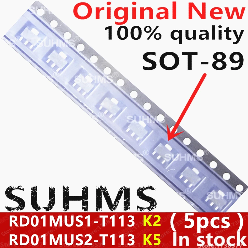 (5piece)100% New RD01MUS1 RD01MUS1-T113 K2 RD01MUS2 RD01MUS2-T113 K5 SOT-89 Chipset
